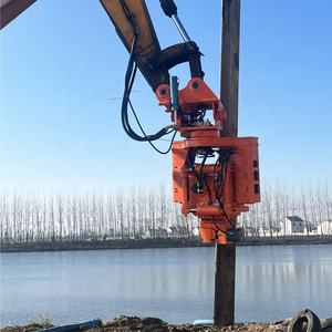 KS40 사이드 그립 바이브로 해머 파일 드라이버 유압 고주파 굴삭기 장착 파일 드릴링 머신 건설 작업용 - Product Image 3