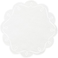 Serviettes de table et sets de table personnalisés 15''x15'', serviettes rondes en lin blanc, serviettes en tissu brodées à festons, serviettes en lin et coton