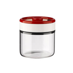 Frasco de vidrio sellado al vacío para almacenamiento de granos de café y té, forma cilíndrica con tapa de plástico, contenedor hermético de calidad alimentaria, Zhejiang - Product Image 2