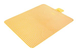 Yellow and White Squares 57"x71" Picnic <b>Blanket</b> <b>Waterproof</b> Sand Proof Beach <b>Blanket</b> for Beach Camping Park Grass Lawn Travel - Product Image 3