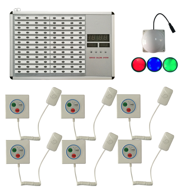 3-Keys Emergency Call System, Wireless Setup with Color-Coded Corridor Lights, for Clinic Ward Patient Safety, IP54 Waterproof