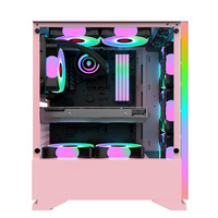 Popular Pink Gaming PC Desktop Computer Gaming ITX Case ATX Computer Case & Towers CPU Cabinet