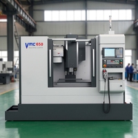 Centre d'usinage CNC vertical à 2 axes Dinuo VMC650 avec commande FANUC, capacité lourde, haute précision, fraiseuse