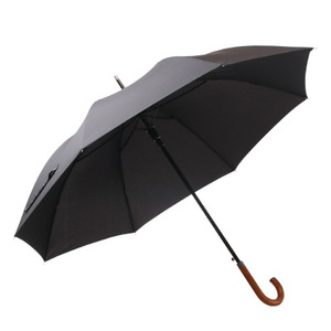 10 Ribs Automatic Solid Wood Curved Handle Golf <b>Umbrella</b> Custom Acceptable - Product Image 1