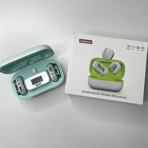 Micrófono inalámbrico dual con pantalla LCD Plug and Play Lavalier Mic para reducción de ruido de teléfono inteligente para entrevista de TikTok YouTube - Product Image 1