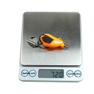 Doppelpailletten-Froschköder aus PVC, künstlicher Weichköder, 4,5 cm/7,2 g, modifizierte verstärkte Haken für Süßwasserfische, Angeln im See - Product Image 2