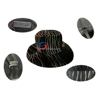 Cappello di Sicurezza Unisex Ricaricabile con Fibra Ottica LED - Luminoso al Buio per Corsa/Ciclismo, Pesca/Sci e Uso Quotidiano