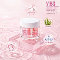 Crème Visage OEM Personnalisée 60g Perles de Vitamine B3 Roses Éclaircissante Anti-Taches et Améliorant l'Élasticité pour Soins de la Peau