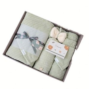 Factory Direct Sale Custom Three-Piece Business Coral Fleece Rectangle <b>Towel</b> Gift <b>Box</b> Set with Custom Logo and Plain Weave - Product Image 1