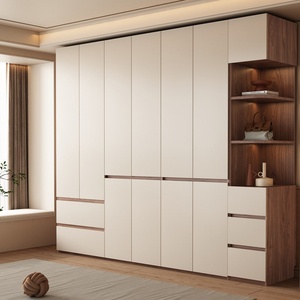 Armario <span class=keywords><strong>de</strong></span> Estilo Moderno y Económico con <span class=keywords><strong>Puertas</strong></span> <span class=keywords><strong>Corredizas</strong></span> para el Hogar, <span class=keywords><strong>de</strong></span> Madera Maciza <span class=keywords><strong>de</strong></span> <span class=keywords><strong>Pino</strong></span> Europeo <span class=keywords><strong>de</strong></span> 18 mm <span class=keywords><strong>de</strong></span> Grosor, Silencioso, con Certificación ENF - Product Image 1