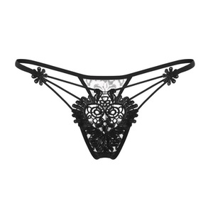 Ding Zhi Mei - Sous-vêtements sexy en dentelle semi-transparente noire pour femmes - Product Image 3