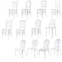 Chaise en acrylique transparente Sinoperfect, styles multiples, Chiavari, cristal, événementiel, Napoléon, Tiffanie
