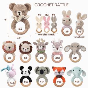 Kaiyue Coffret cadeau personnalisé pour nouveau-né Crochet Animal Hochet Chaîne Gravure de nom Cadeau unique de douche de bébé Coffret cadeau pour nouveau bébé - Product Image 4