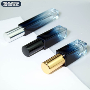 Flacon pulvérisateur portable de voyage à brume fine 5ml 10ml 20ml, atomiseur carré en verre bleu dégradé, sérigraphié mat, vide pour <span class=keywords><strong>parfum</strong></span> - Product Image 3