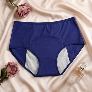 Culottes menstruelles anti-fuites pour femmes, respirantes, en maille, taille moyenne, grandes tailles, entrejambe en coton, flux abondant, sous-vêtements de règles pour femmes - Product Image 4