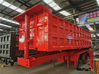 Remorque benne basculante chinoise de 60 mètres cubes, remorque benne hydraulique ATV de 45 mètres cubes, remorque benne basculante de 50 tonnes, remorque basculante de 30 mètres cubes