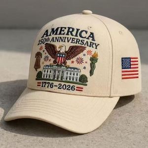 Gorra Ajustable Retro Lavada con el Diseño del Águila Calva, Estilo Patriótico Americano, Edición del 250 Aniversario de EE. UU. - Product Image 3