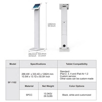 Support de tablette debout pour PC POS, support de tablette autonome avec boîtier rotatif
