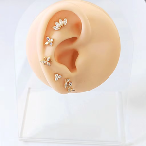 Getta G23 Astm F136, титановые серьги-гвоздики для пирсинга носа - Product Image 3