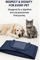 Sac funéraire jetable haut de gamme en tissu pour animaux de compagnie, imperméable, avec fermeture éclair, livraison rapide, pour animaux morts