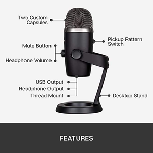 Logitech <span class=keywords><strong>Blue</strong></span> <span class=keywords><strong>Yeti</strong></span> Nano Microphones à condensateur professionnels originaux Qualité sonore légendaire Micro USB sans latence - Product Image 5