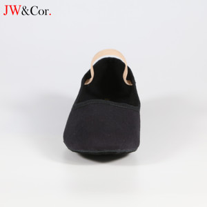 Zapatos <span class=keywords><strong>de</strong></span> <span class=keywords><strong>Ballet</strong></span> Profesionales <span class=keywords><strong>de</strong></span> Alta Calidad para Profesora, <span class=keywords><strong>de</strong></span> Lona, Tacón Bajo, Color Negro, para Mujer, Venta al Por Mayor JW - Product Image 3