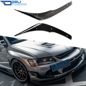 Para Mitsubishi Evolution Evo 7 8 9 2001-2007, estilo VRS, parachoques delantero parcial de fibra de carbono, divisor de alerón, kits de carrocería. - Product Image 1