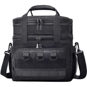 Custom Logo Outdoor L Dual Compartment Cooler Bag Leakproof Retention Lightweight Thermal <b>Insulated</b> <b>Lunch</b> Bag with Strap - Product Image 1