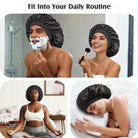 Nuevo Gorro de Dormir Unisex de Seda Satén con Doble Capa de Seda, Ajustable y Antideslizante, para Protección del Cabello en Adultos