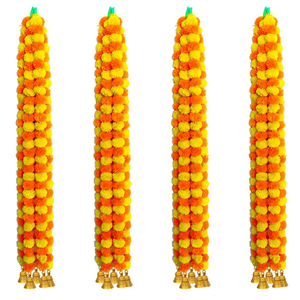 Décoration de mariage indienne hippie, Dia de Muertos, fête mexicaine, Jour des morts, Diwali, fleur artificielle en plastique de souci - Product Image 4