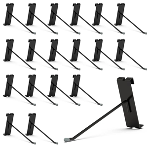 Skin Gridwall 4 Inch 50PC Powder Coated Black Garage <b>Hook</b> Industrial Gridwall <b>Display</b> <b>Hook</b> Easy Install 20lbs Capacity OEM - Product Image 6
