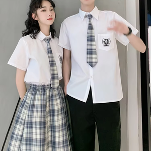 秋春カレッジスタイル中学校高校男の子と女の子JKロングスカートシャツ冬制服スーツ - Product Image 3
