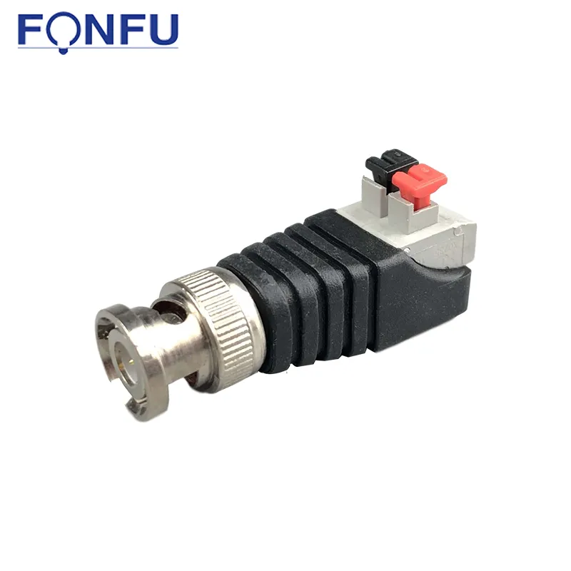 CCTV Camera BNC Male Coaxial UTP press -in Cable Screw Terminal Q9 solder-free monitoring connection bnc connector