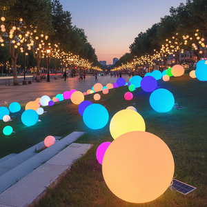 Lumineux IP65 étanche solaire jardin lumière télécommande gradation sphérique jardin <span class=keywords><strong>lampadaire</strong></span> pour éclairage paysager <span class=keywords><strong>extérieur</strong></span> - Product Image 2