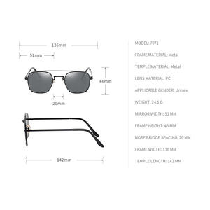 Nouvelles lunettes de soleil pour hommes, monture carrée, protection UV400, verres en PC, monture noire, pour activités de plein air, style conduite 7071 - Product Image 5