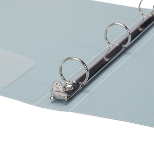 Biểu tượng tùy chỉnh <span class=keywords><strong>A5</strong></span> kích thước 3-Ring chất kết dính rơm lúa mì PU Leather thư mục với các tông kim loại tập tin clip và PP Túi PVC cho các trường học sử dụng - Product Image 3