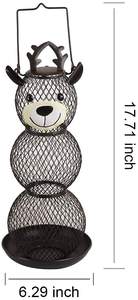 Oniya Renne <span class=keywords><strong>Heavy</strong></span> <span class=keywords><strong>Duty</strong></span> Metal Mesh Extérieur Suspendu Mangeoire à Oiseaux Sauvages pour Extérieur Jardin Cour Décoration - Product Image 6