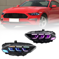 Yuxinda Auto phare LED assemblage pour Ford Mustang GT 2018-2023 voiture RGB lampe frontale Mustang accessoires et pièces 18-23