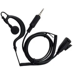 Écouteurs en forme de G avec micro ligne intégré PTT(Push to Talk), crochet d'oreille, prise étanche pour Yaesu Vertex VX-6R VX-7E