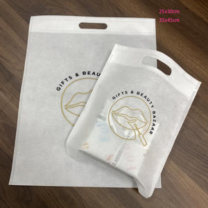 Sac écologique en non-tissé avec poignées, sac de shopping pour vêtements, emballage pour boîte à chaussures, sac cadeau personnalisé avec logo découpé - Product Image 6