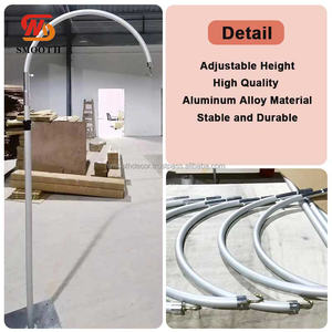 Suave gran oferta candelabro de aleación de aluminio soporte telón de fondo candelabro blanco estante para decoración de eventos - Product Image 3