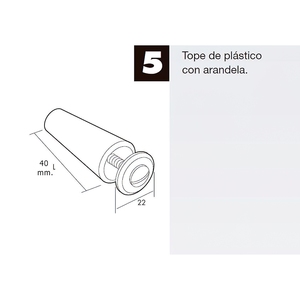 Fermo per tapparella con vite 40 mm. Bianco - Product Image 4
