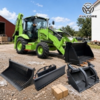Chargeuse sur pneus certifiée CE EPA EuroV ISO FULCORE avec moteur Euro V/EPA en option, forte traction pour travaux de terrassement, chargeuse diesel