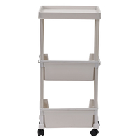 Utilitaire en métal 3 couches de dynamitage robuste arc-en-ciel 2 niveaux Kit de rouleau de pulvérisation chariot à vêtements avec panier suspendu