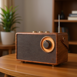 Altavoz Portátil Vintage con Bluetooth 5.1, Diseño de Madera, Estilo Radio Retro, Reproductor de Audio Inalámbrico - Product Image 3
