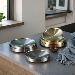 韓国BBQビーフプレート304ステンレス鋼二層厚板ゴールドバーベキュー食器ホットポットレストランフードプレート - Product Image 1