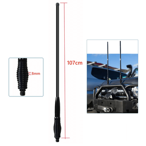 Antenne CB tout-terrain 4x4 de bonne qualité, 107 cm, VHF UHF V/U, antenne radio pour camion et voiture, ressort robuste de 8 mm - Product Image 1