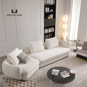 Wholesale Modern Luxury Boucle Corner <b>Sofa</b> L Shaped Sectional <b>Sofa</b> <b>for</b> Living Room Apartment Hotel Project - Product Image 2
