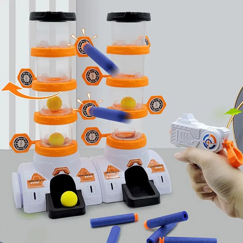 2022 Ball Dropping Target Shooting Gun Spielzeug Air Power Soft Bullets Gun Spiel für Kinder