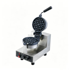 เครื่องทำวาฟเฟิลไฟฟ้าแบบหมุนได้ ตะแกรงสแตนเลส เครื่องทำวาฟเฟิลหัวเดียว เครื่องทำวาฟเฟิลทรงกลม - Product Image 3